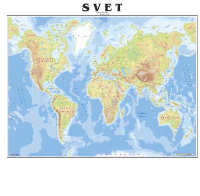 geografska mapa sveta SVET   BIG FIZ GEO.   Zidna karta geografska mapa sveta